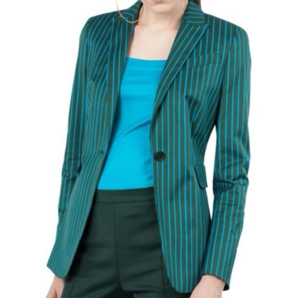Akris Punto Stripe One Button Blazer